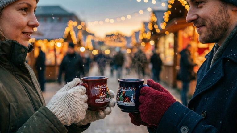 Flirten auf dem Weihnachtsmarkt